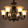 Estheri chandelier 6x40W E27 Coffee-green 75x75x57 cm Bayerlux