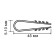 Dubel-Khomut "Rosdubeel", for a round cable, nylon, 5-10 mm, white, 100 pcs