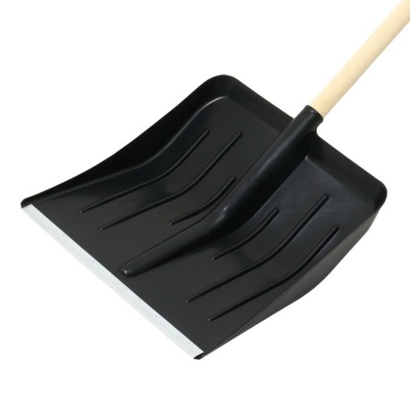 Snow cleaning shovel, plastic bucket 410 × 440 mm, galvanized bar, wooden pound, "blizzard"-6