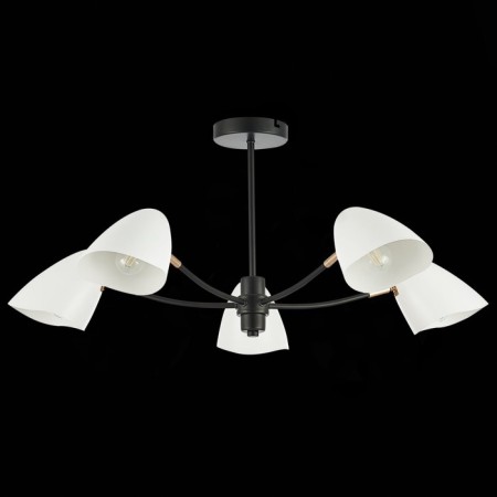 Ceiling EVOLUCE lamp. Sle103602-05. Satta. 5x40 watts, E14, 77x77x36.5 cm, black color, gold-3