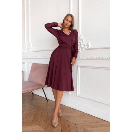 Women's dress, size 48, burgundy color 5577-2