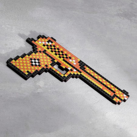 Wooden souvenir "Glock" Pixel, Golden-1