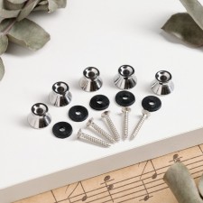 A set of locks-fixers for the guitar belt Music Life White, 5 pcs