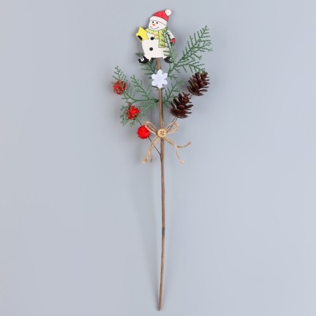 Wooden decor on the New Year's stick 40 × 15 × 3 cm, mix-1
