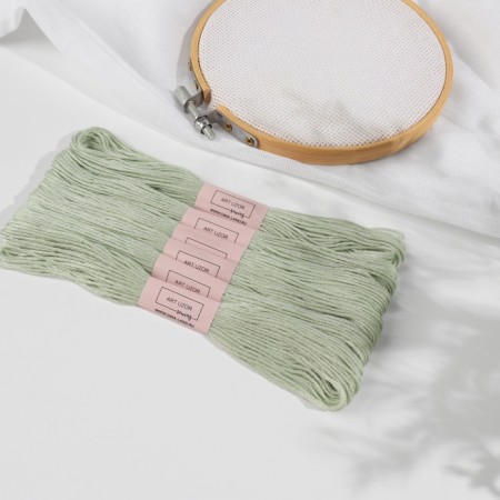 Set of threads Muline No. 3064, 8 ± 1 m, 6 pcs, the color is light gray-1