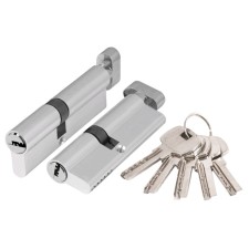 Ax202.80 mm cylinder mechanism with a turntable, 30x10x40, 5 keys, chromium color