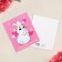 Postcard mini "Kiss", hare, 8.8 x 10.7 cm