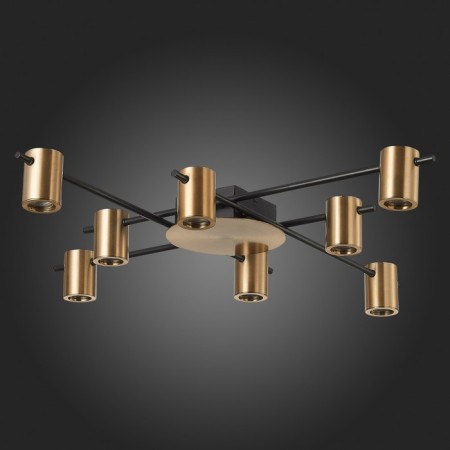 Ceiling lamp ST LUCE. SL1207.402.08. Veroli. 8x7 W, GU10, 85x85x11 cm, black color-2