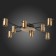 Ceiling lamp ST LUCE. SL1207.402.08. Veroli. 8x7 W, GU10, 85x85x11 cm, black color