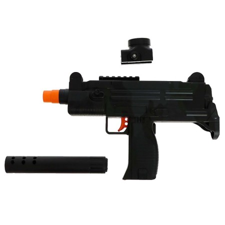 The Uzi automatic machine, shoots with gel bullets, works from the battery, mix-8
