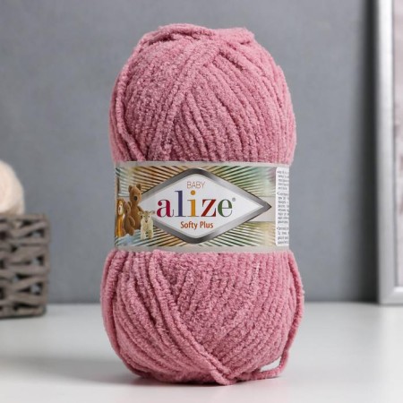 Yarn "Softy Plus" 100% micropoliester 120m/100g (295 pink)