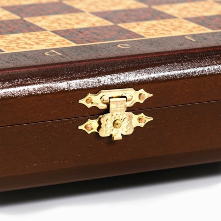 Wooden chess "Dark red classic", 30 x 30 cm, board game, King H-8 cm-5