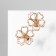 Earrings Metal "Flower" Heart, Color Gold