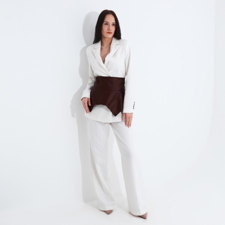 Women's belt, type of basca, width 73 cm, brown color-4