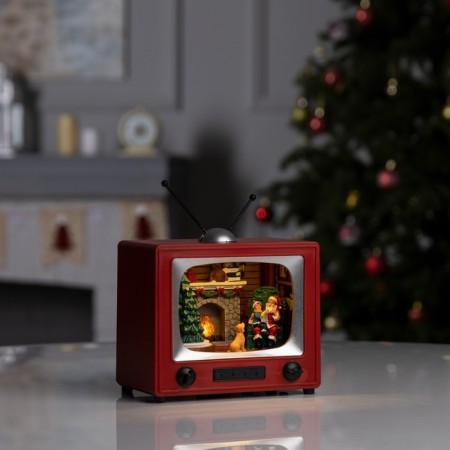 LED figure "Christmas evening" 15.5 × 14 × 10.5 cm, polystone, AAX3 batteries (not in the kit), USB, glow of multi