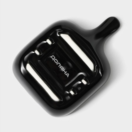 Ceramic sauce with the handle of the frying pan, 50 ml, 10.5 × 7.2 cm, black color is black-5