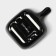 Ceramic sauce with the handle of the frying pan, 50 ml, 10.5 × 7.2 cm, black color is black