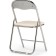 Fold 1 Metal Carcass chair, metal/eco -leather, chrome/beige 43x40x77 cm