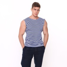 T-shirt male vest (knitting), blue color, size 52-54