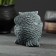 Figure "Owl with books" gray-blue 10x6x6cm