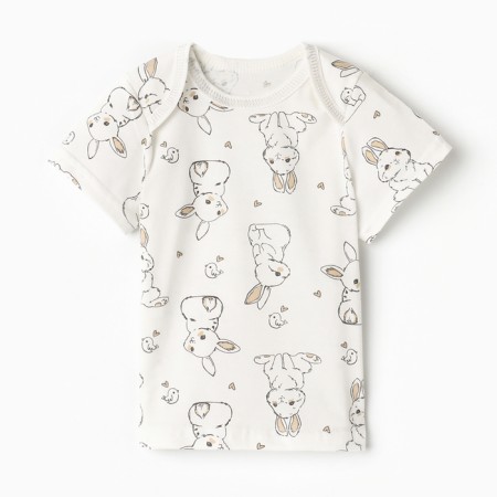 Children's T -shirt, milk/hares color, height 74