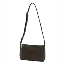 Women's bag (B2800-01140) Artificial leather + suede, brown, 1x210x30 cm
