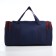 Road bag on lightning, 3 outer pockets, a long belt, blue/burgundy color