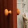 Pellet door handle, d = 65, color light wood