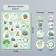 Decor for creativity cardboard "Chips and buttons. Green" 24 pcs 13x16.5 cm