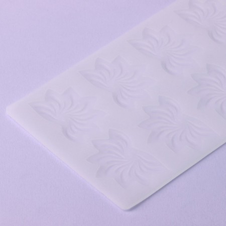 Chocolate form "Fan", silicone, 8 cells, 20 × 13 × 0.1 cm, the color is transparent-1