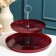 2-tier dish "Link", d = 21/28 cm, red color