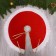 Polyanka under the tree "White ruffles" 60 cm, red