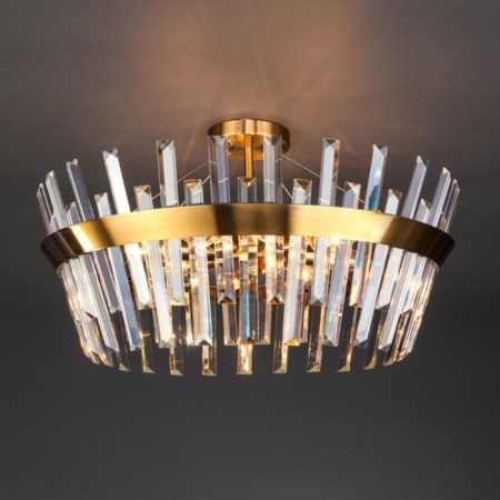 STECCATO chandelier, 8x60W E14, Copper color-1