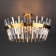 STECCATO chandelier, 8x60W E14, Copper color