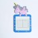 The sticker on the unicorns switch is voluminous, glows in the dark 8.6x8.6 cm, 10.5x18 cm