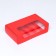 Folding box with a window under 5 eclairs red, 25 x 15 x 6.6 cm