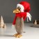 Polystone souvenir "Raven in a red cap with a bomb and a scarf" Bluevka 45x7.5x8 cm