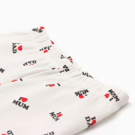 Kit for children (longshit, trousers), white/red color, height 98 cm-3