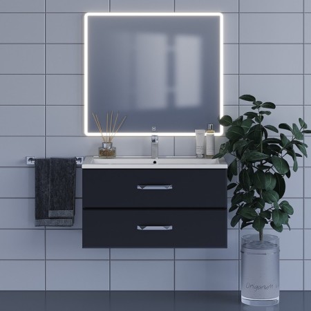 The bathroom mirror Uperwood Foster 90x80 cm, with LED backlight-1