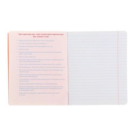 Subject notebook monocolor.element, 48 sheets in the Literature line, covered cardboard, lamination of software vach, selective varnish, offset block 70 g/m2-2