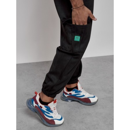 Joggers are sports male, size 56, black color-12