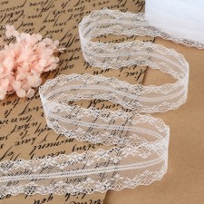 Capricon lace, 35 mm × 10 ± 1 m, white color