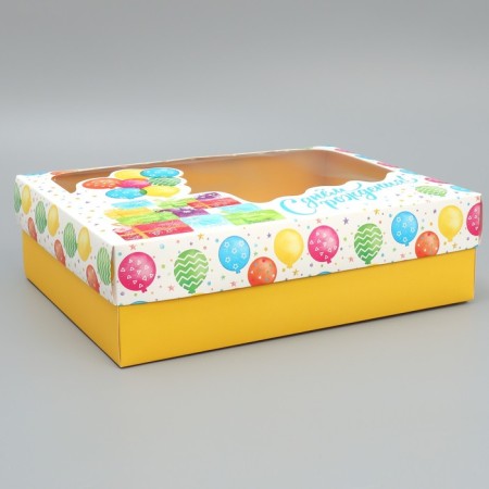 Gift box, packaging, "Happy Birthday", 32 x 24 x 9 cm-2