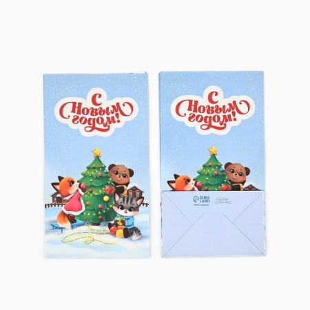 A package without pens “Happy New Year!”, Animals 10 x 19.5 x 7 cm, New Year-4