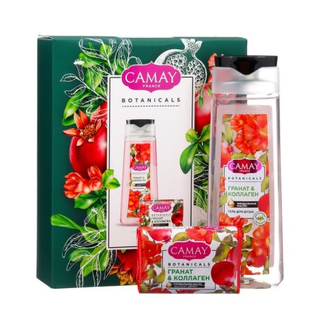 Подарочный набор Camay Pomegranate: гель для душа, 250 мл + туалетное мыло, 85 г-4