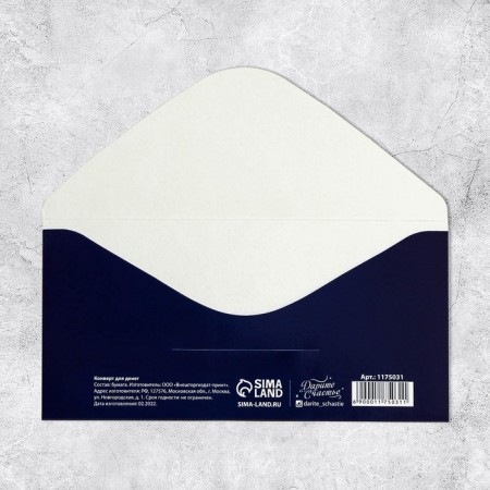 Envenue for money "For a dream fulfillment" bank card, 16.5 x 8 cm-2