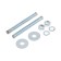 Reinforced rod, tundra, DIN 976 m12x120 2 pcs set, white zinc 2 pcs