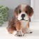 Figure "Puppy Senya" height 16 cm, width 12 cm, length 17 cm.