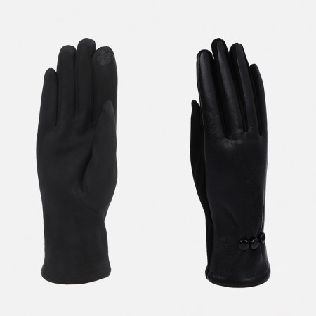 Gloves are female, dimensionless, without insulation, black color