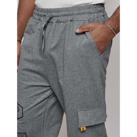 Joggers male, size 48, gray color-13